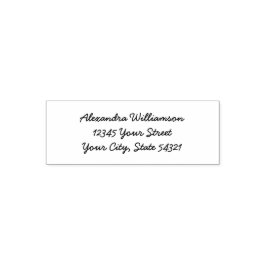 Modernes Handwriting Script Name Address DIY Permastempel