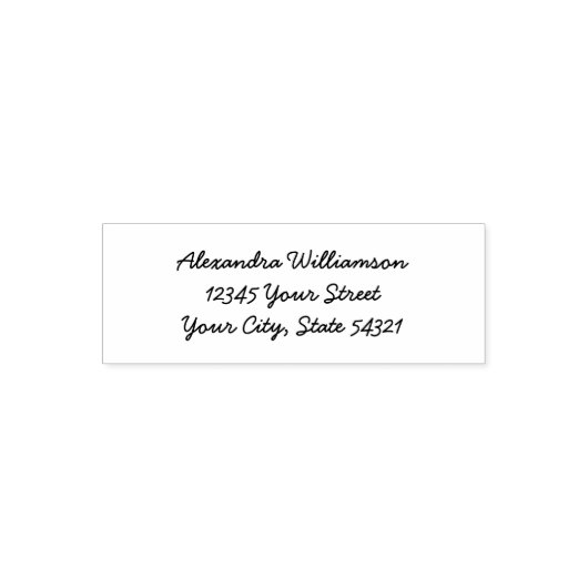 Modernes Handwriting Script Name Address DIY Permastempel (Design)