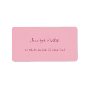 Modernes Handwriting-Skript Elegante rosa Vorlage Adressaufkleber