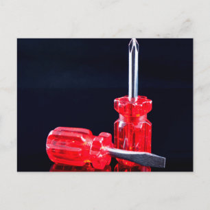 Modernes Handyman Schraubendreher-Tool drucken Postkarte
