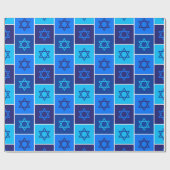 Modernes Hanukkah-Muster Geschenkpapier (Flach)