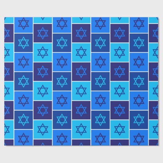 Modernes Hanukkah-Muster Geschenkpapier (Flach)