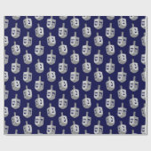 Modernes Hanukkah-Muster Geschenkpapier (Flach)