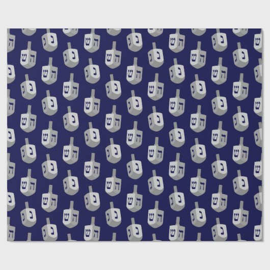 Modernes Hanukkah-Muster Geschenkpapier (Flach)
