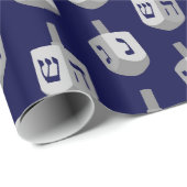 Modernes Hanukkah-Muster Geschenkpapier (Rolleneckpunkt)