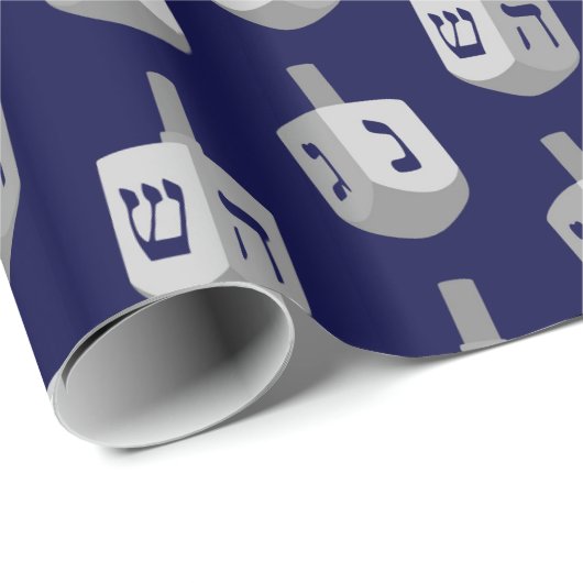 Modernes Hanukkah-Muster Geschenkpapier (Rolleneckpunkt)