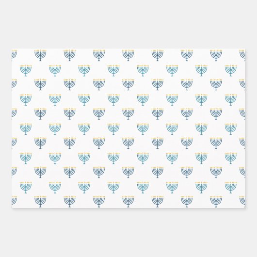 Modernes Hanukkah Packpapier - Marine Geschenkpapier Set (Vorderseite)