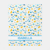 Modernes Hanukkah Personalisiert Fleece Blanket (Vorderseite)