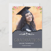 Modernes Happy Abschluss Personalisiertes Foto Par Einladung (Vorderseite)