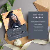 Modernes Happy Abschluss Personalisiertes Foto Par Einladung