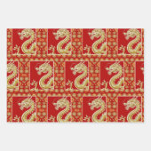 Modernes Happy Chinese New Year Modernes Asian Mus Geschenkpapier Set (Vorderseite 2)