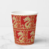 Modernes Happy Chinese New Year Modernes Asian Mus Pappbecher (Vorderseite)