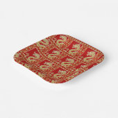 Modernes Happy Chinese New Year Modernes Asian Mus Pappteller (Gewinkelt)