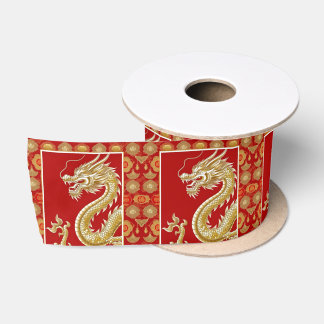 Modernes Happy Chinese New Year Modernes Asian Mus Satinband