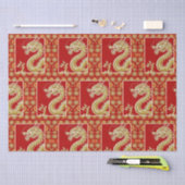 Modernes Happy Chinese New Year Modernes Asian Mus Seidenpapier (Handwerk)