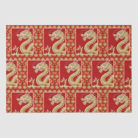 Modernes Happy Chinese New Year Modernes Asian Mus Seidenpapier (Vorderseite)