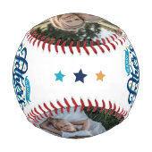Modernes Happy Father's Day 2 Foto-Andenken Baseball (Rückseite)