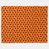 Modernes Happy Halloween Orange Skull Fleecedecke (Vorderseite (Horizontal))