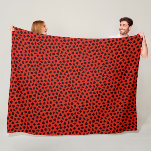 Modernes Happy Halloween Red Ghost Fleece Blanket (Beispiel)