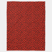 Modernes Happy Halloween Red Ghost Fleece Blanket (Vorderseite)