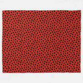 Modernes Happy Halloween Red Ghost Fleece Blanket (Vorderseite (Horizontal))