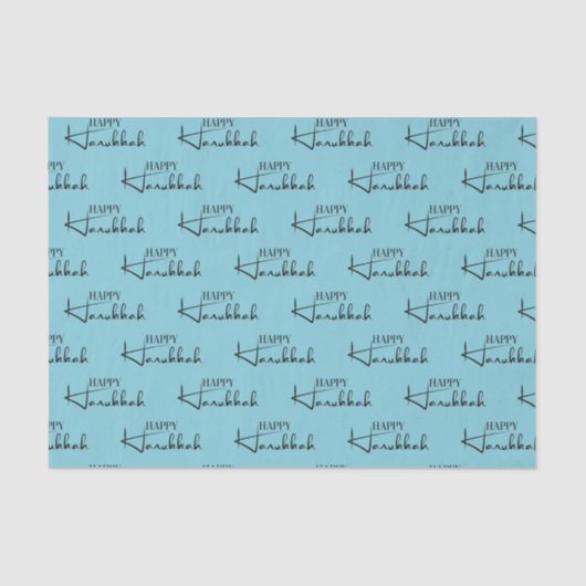 Modernes Happy Hanukkah Holiday Tissue Paper Seidenpapier (Vorderseite)