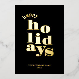 Modernes Happy Holidays Business/Corporate Logo Go Folien Feiertagskarte