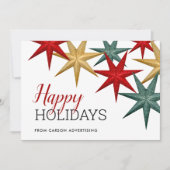 Modernes Happy Holidays Business Feiertagskarte (Vorderseite)