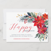 Modernes Happy Holidays Business Feiertagskarte (Vorderseite)