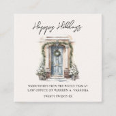 Modernes Happy Holidays Business Quadratische Visitenkarte (Vorderseite)