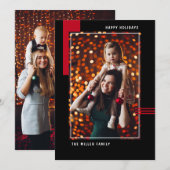 Modernes Happy Holidays Einfaches geometrisches Fo (Vorne/Hinten)