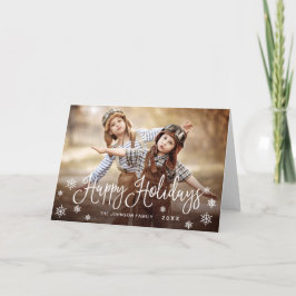 Modernes Happy Holidays FOTO Weihnachtsgrüße Karte