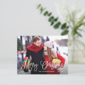 Modernes Happy Holidays FOTO Weihnachtsgrüße Postkarte (Stehend Vorderseite)
