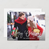 Modernes Happy Holidays FOTO Weihnachtsgrüße Postkarte (Vorne/Hinten)