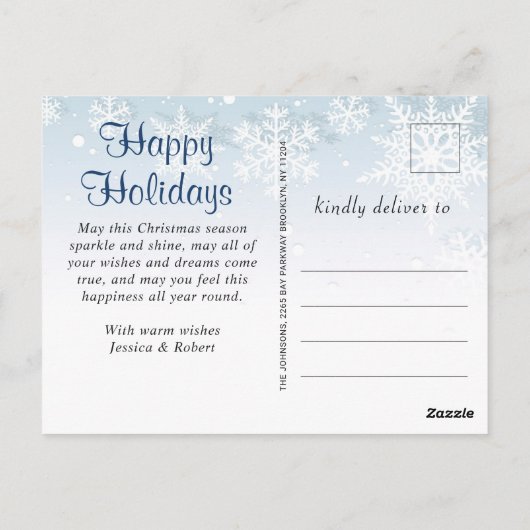 Modernes Happy Holidays FOTO Weihnachtsgrüße Postkarte (Rückseite)