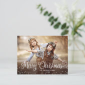 Modernes Happy Holidays FOTO Weihnachtsgrüße Postkarte (Stehend Vorderseite)