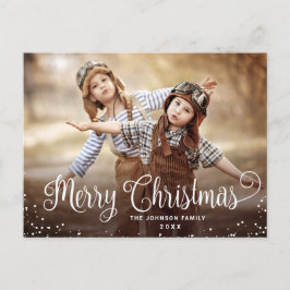 Modernes Happy Holidays FOTO Weihnachtsgrüße Postkarte