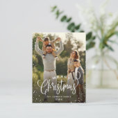 Modernes Happy Holidays FOTO Weihnachtsgrüße Postkarte (Stehend Vorderseite)