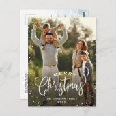 Modernes Happy Holidays FOTO Weihnachtsgrüße Postkarte (Vorne/Hinten)