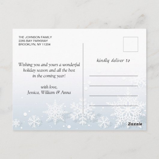 Modernes Happy Holidays FOTO Weihnachtsgrüße Postkarte (Rückseite)