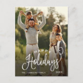 Modernes Happy Holidays FOTO Weihnachtsgrüße Postkarte (Vorderseite)