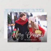 Modernes Happy Holidays FOTO Weihnachtsgrüße Postkarte (Vorne/Hinten)