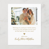 Modernes Happy Holidays Gold Script 4 Foto Collage (Rückseite)