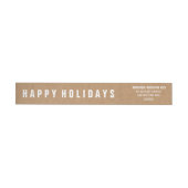 Modernes Happy Holidays Kraft Color Wrap Aro (Person)