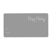 Modernes Happy Holidays Silver Rectangle - Geschen (Vorne)