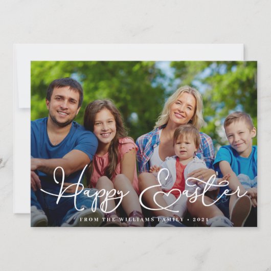 Modernes Happy Oster Foto Feiertagskarte (Vorderseite)