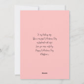 Modernes Happy Valentins Ehefrau Foto Feiertagskarte (Rückseite)