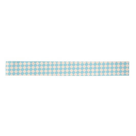 Modernes Harlequin Diamond Blue Satinband (Vorderseite)