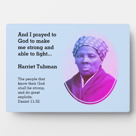 Modernes HARRIET TUBMAN Zitat Fotoplatte (Vorderseite)