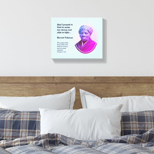 Modernes HARRIET TUBMAN Zitat Leinwanddruck (Insitu (Schlafzimmer))